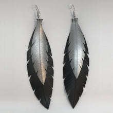 Load image into Gallery viewer, Large Double Feathered Silver Sparkle
